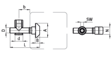 Preview: Zentralverbinder Nut 10 (Ausführung 0°)