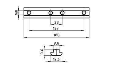 Preview: Stoßverbinder Nut 8