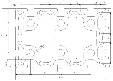 Preview: Aluprofil 80x120 S