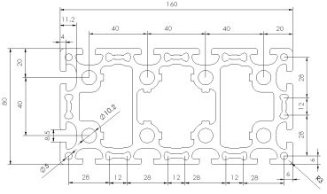 Preview: Aluprofil 80x160 S