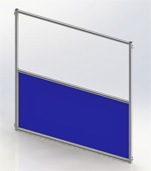 Doppelschutzwand mit Fenster
