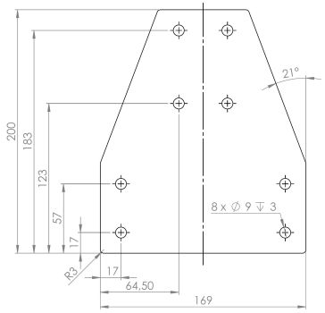 Preview: Knotenblech T-Verbindung 80mm